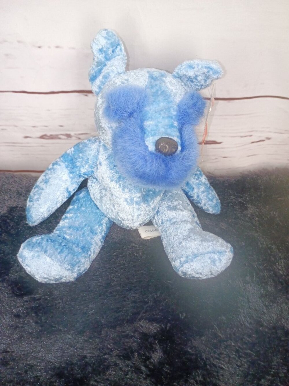 Soft Touch Blue‎ Plush Dog Toy By Lees Babies 8 Inches Long